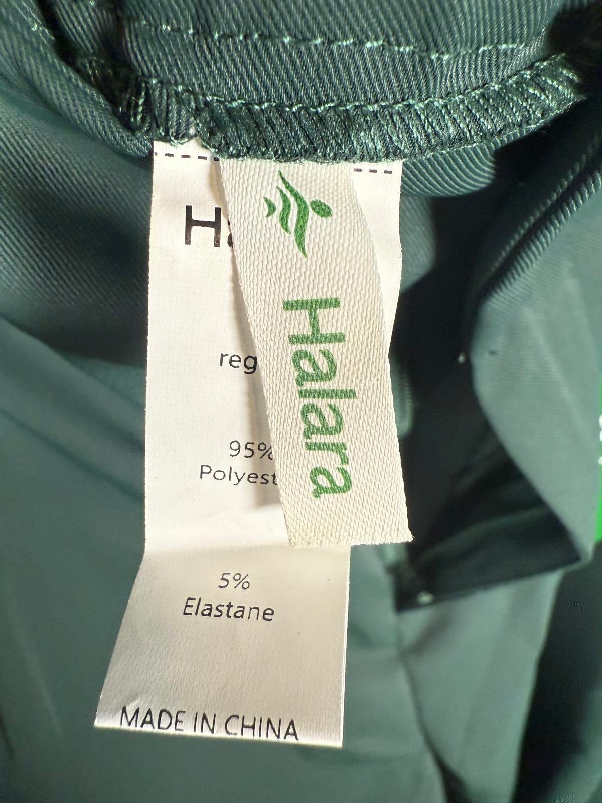 NWT Halara High Waisted Pocket Solid Work Tapered Pants Dark Green- L