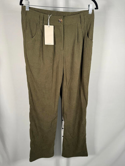 NWT Halara Mid Rise Zipper Pocket Corduroy Casual Pants Green Size M Tall