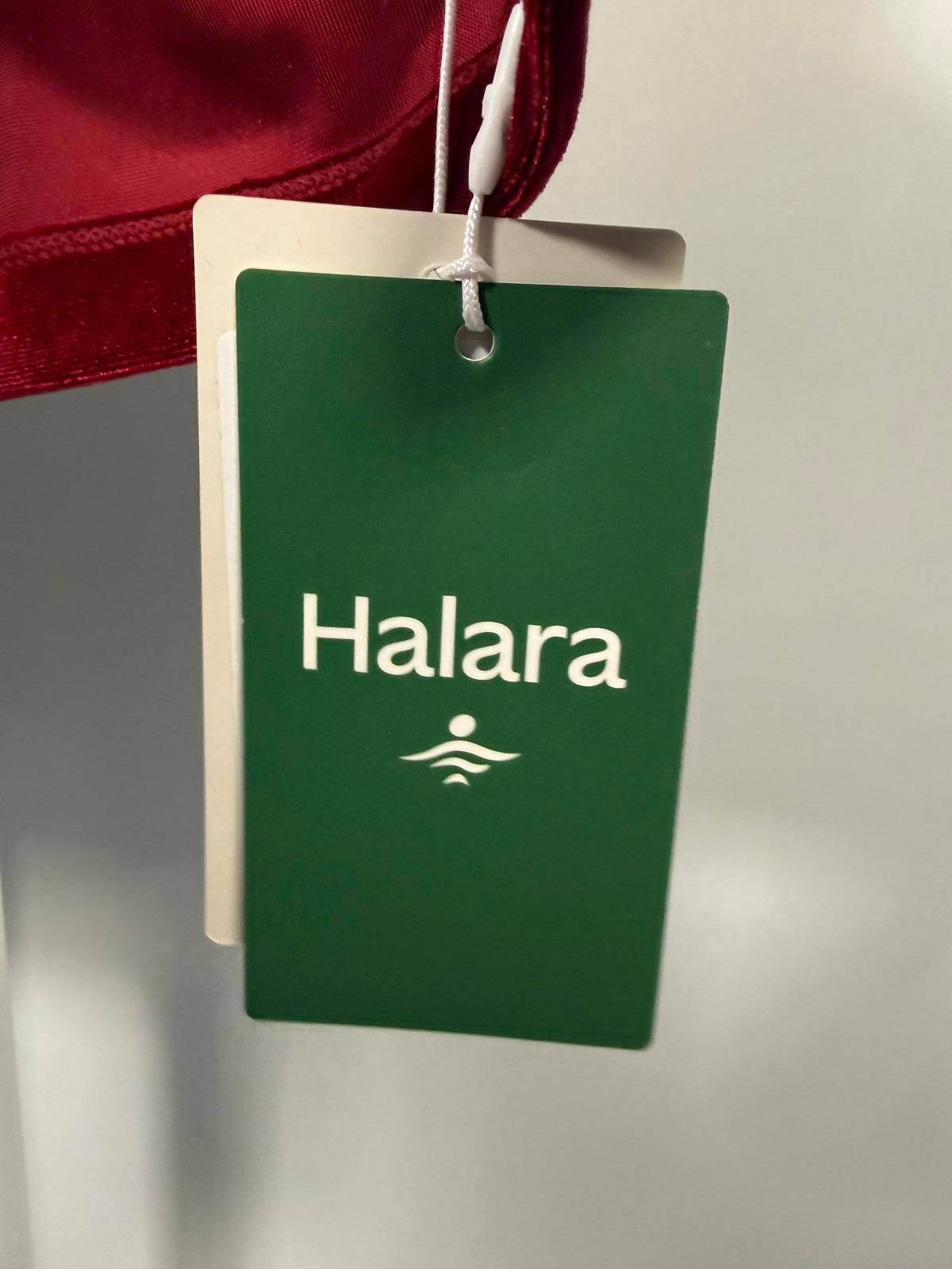 NWT Halara V Neck Long Sleeve Ruched Velvet Midi Casual Dress Size M