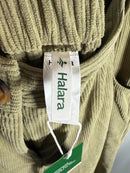 NWT Halara Mid Rise Zipper Pocket Corduroy Casual Pants Fresh Grass Green Size M