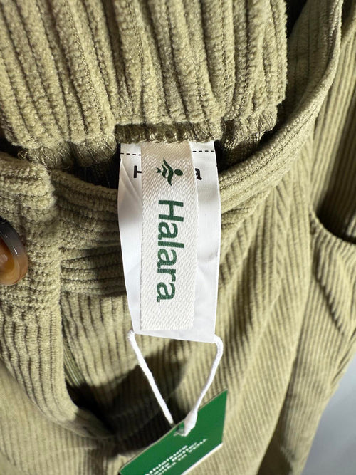 NWT Halara Mid Rise Zipper Pocket Corduroy Casual Pants Fresh Grass Green Size M