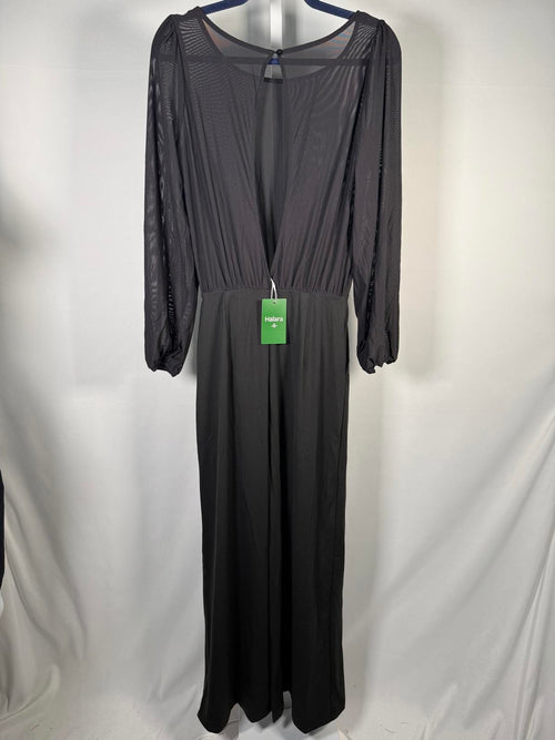NWT Halara SoftlyZero Long Sleeve Keyhole Back 2-in-1 Pocket Wide Leg Jumpsuit S