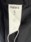 NWT Halara High Waisted Wide Leg Palazzo Linen-Feel Pants Black Small Tall