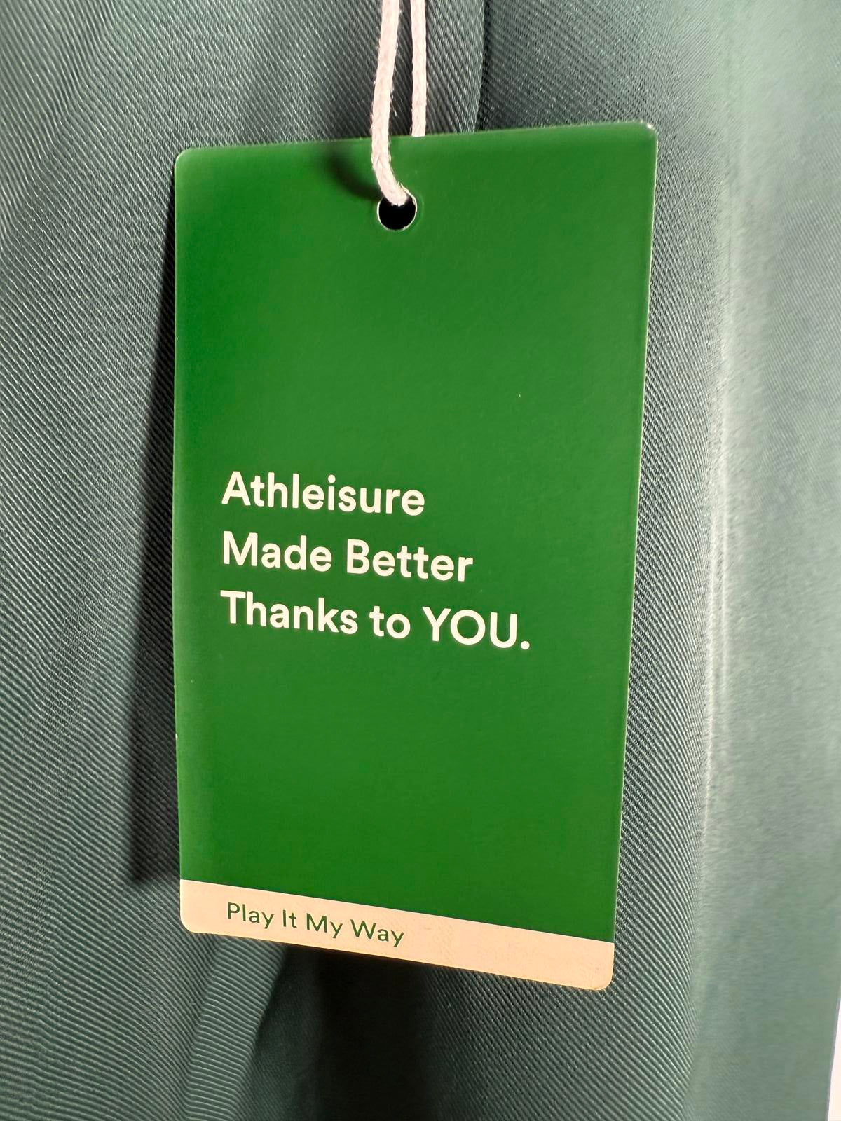 NWT Halara High Waisted Pocket Solid Work Tapered Pants Dark Green- L