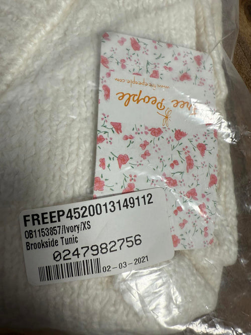 NWT Free people Brookside Tunic Ivory Size x-small