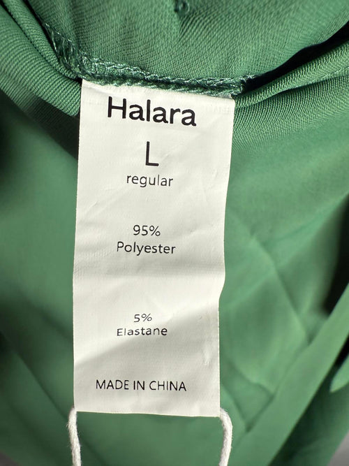 NWT Halara High Waisted Tie Side Wide Leg Work Pants Hills Green L
