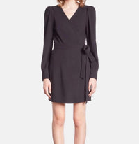 The Kooples Black Wrap Dress US Size Small, FR 1 NWT