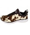 NIB APL Women's Deep Brown White Cow Iconic Phantom Sneakers Size 8