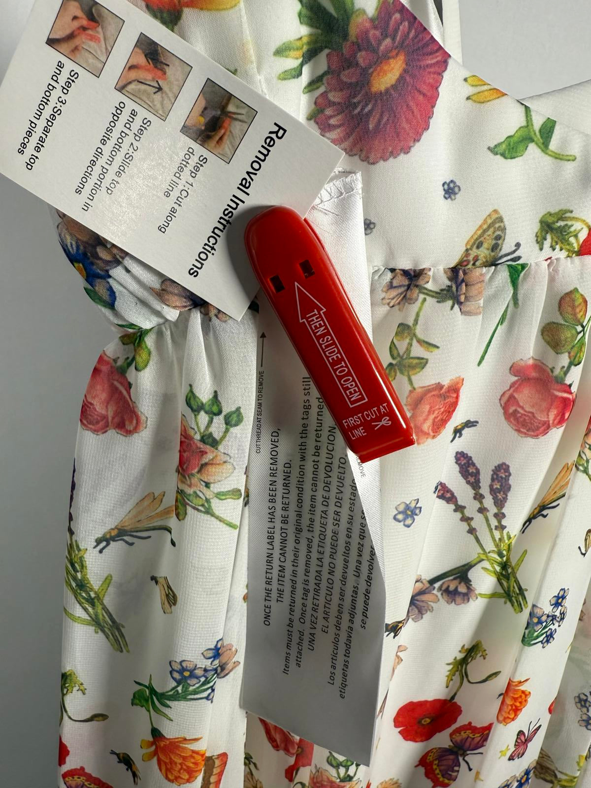 NWT Mac Duggal Apparel White Butterfly Print Ruffle Hem Mini Dress Size 6