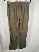 NWT Halara Mid Rise Zipper Pocket Corduroy Casual Pants Bamboo Green Size Small