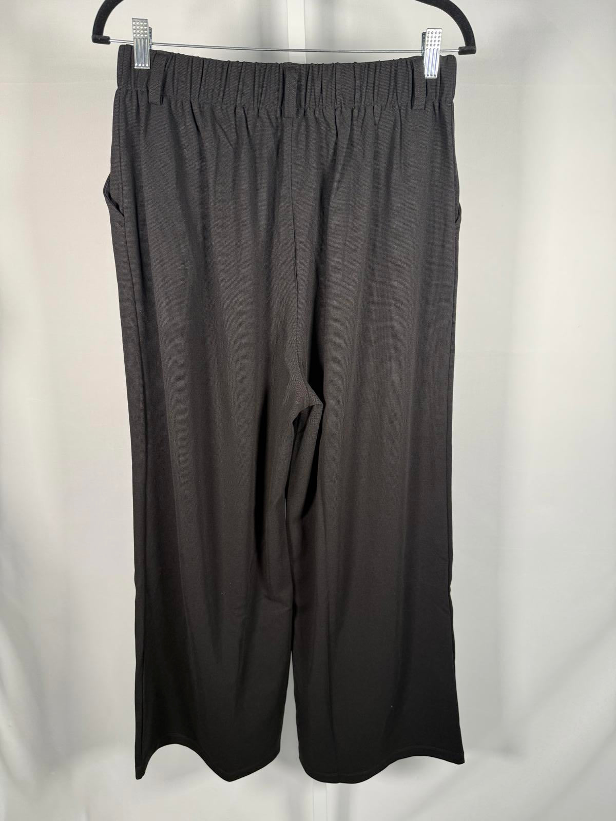 NWT Halara Flex™ High Waisted Pocket Wide Leg Waffle Work Pants Black Size L