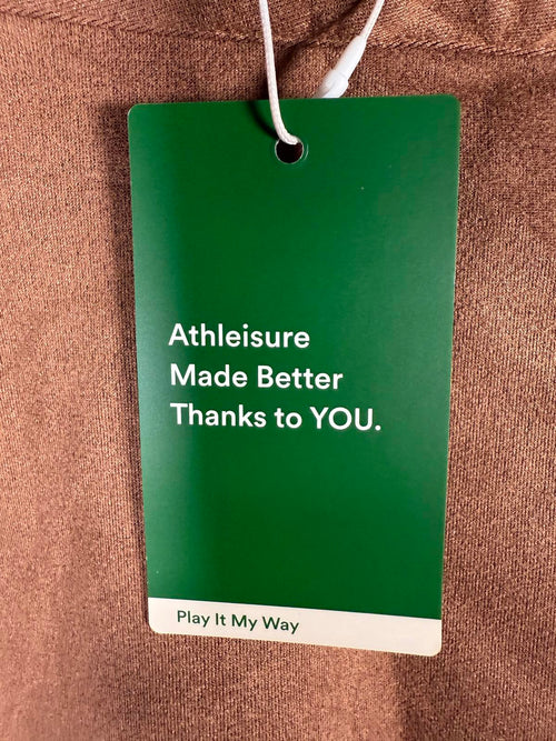 NWT Halara Suede Wrap Side Tie Mini Skirt in Pecan Pie S