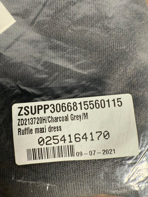 NWT Revolve by Z Supply Charcoal Ruffle Maxi dress M