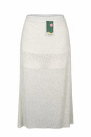 NWT Halara Women's White Textured Midi Skirt Size XL