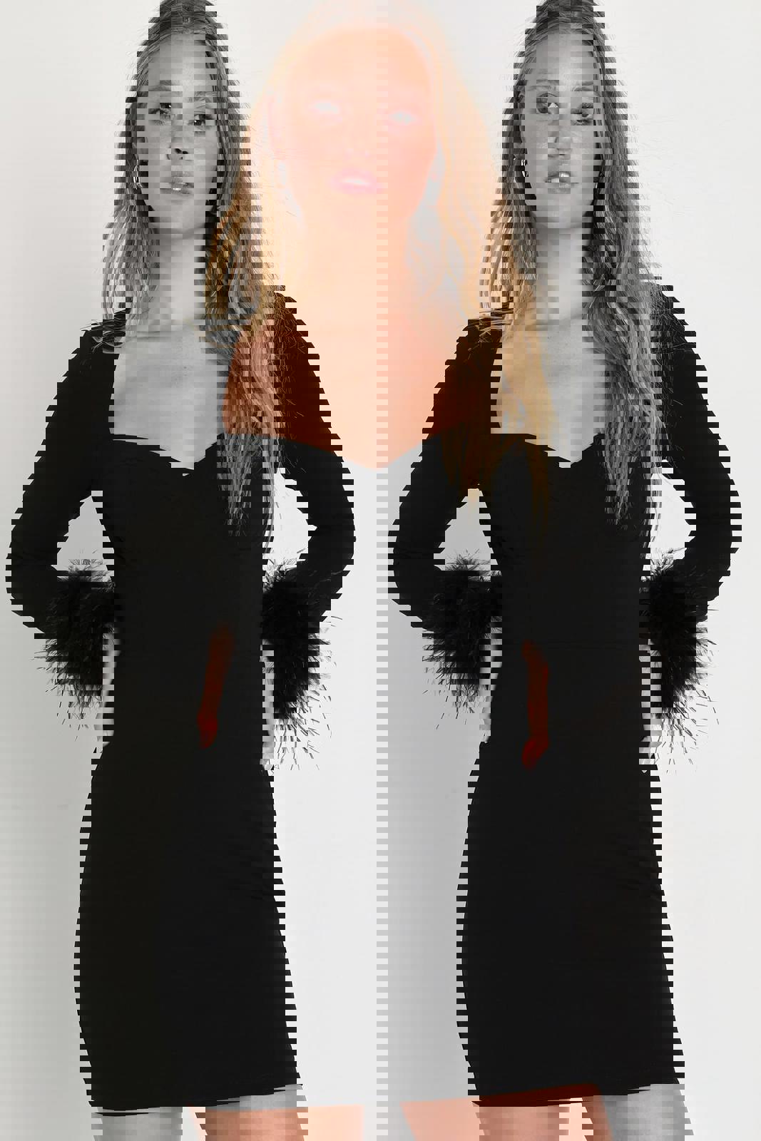 NWT Lulus Iconic Spectacle Black Feather Bustier Backless Mini Dress Size XL