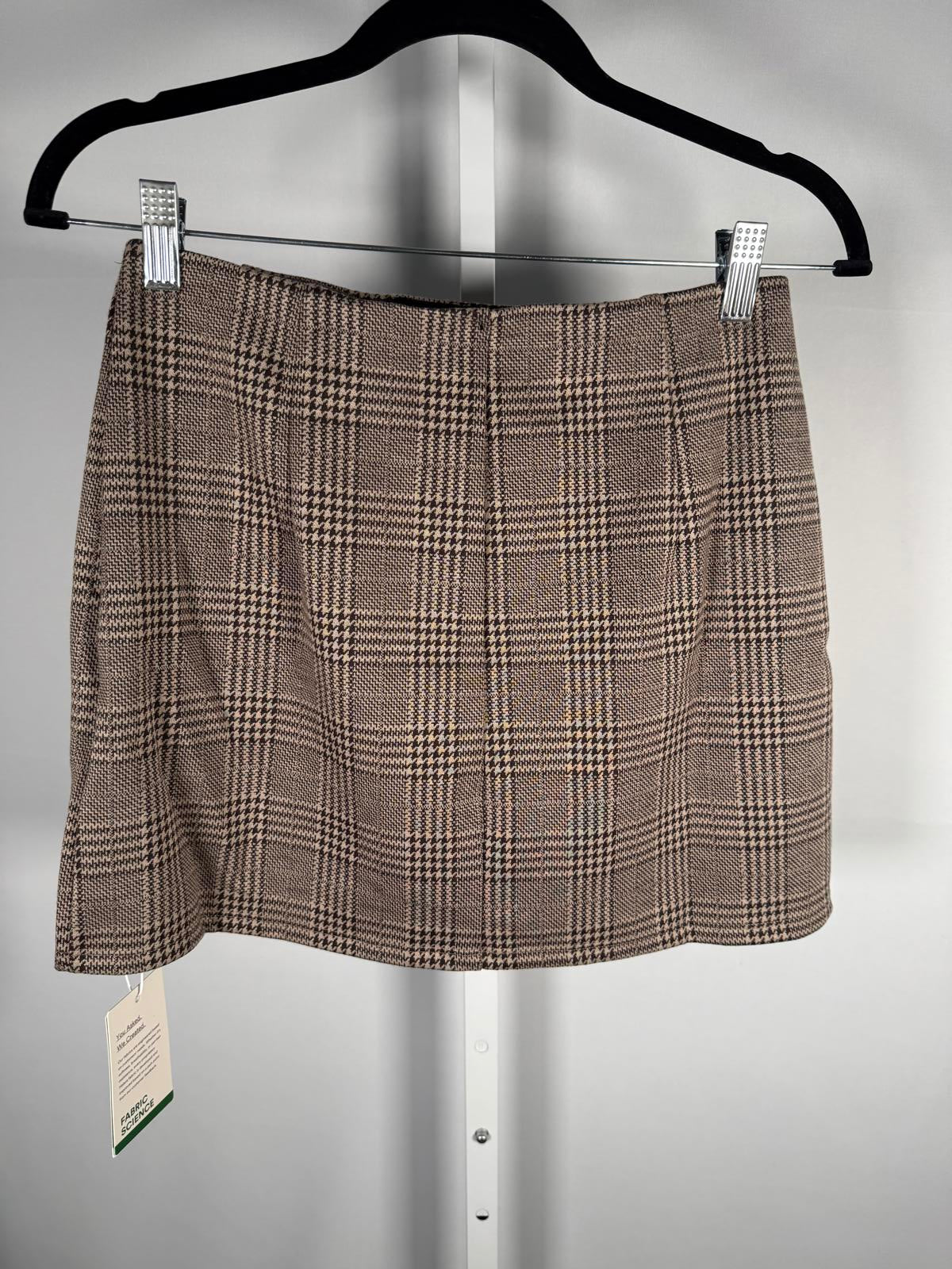 NWT Halara High Waisted 2-in-1 Pocket Houndstooth Plaid Mini Casual Skirt S