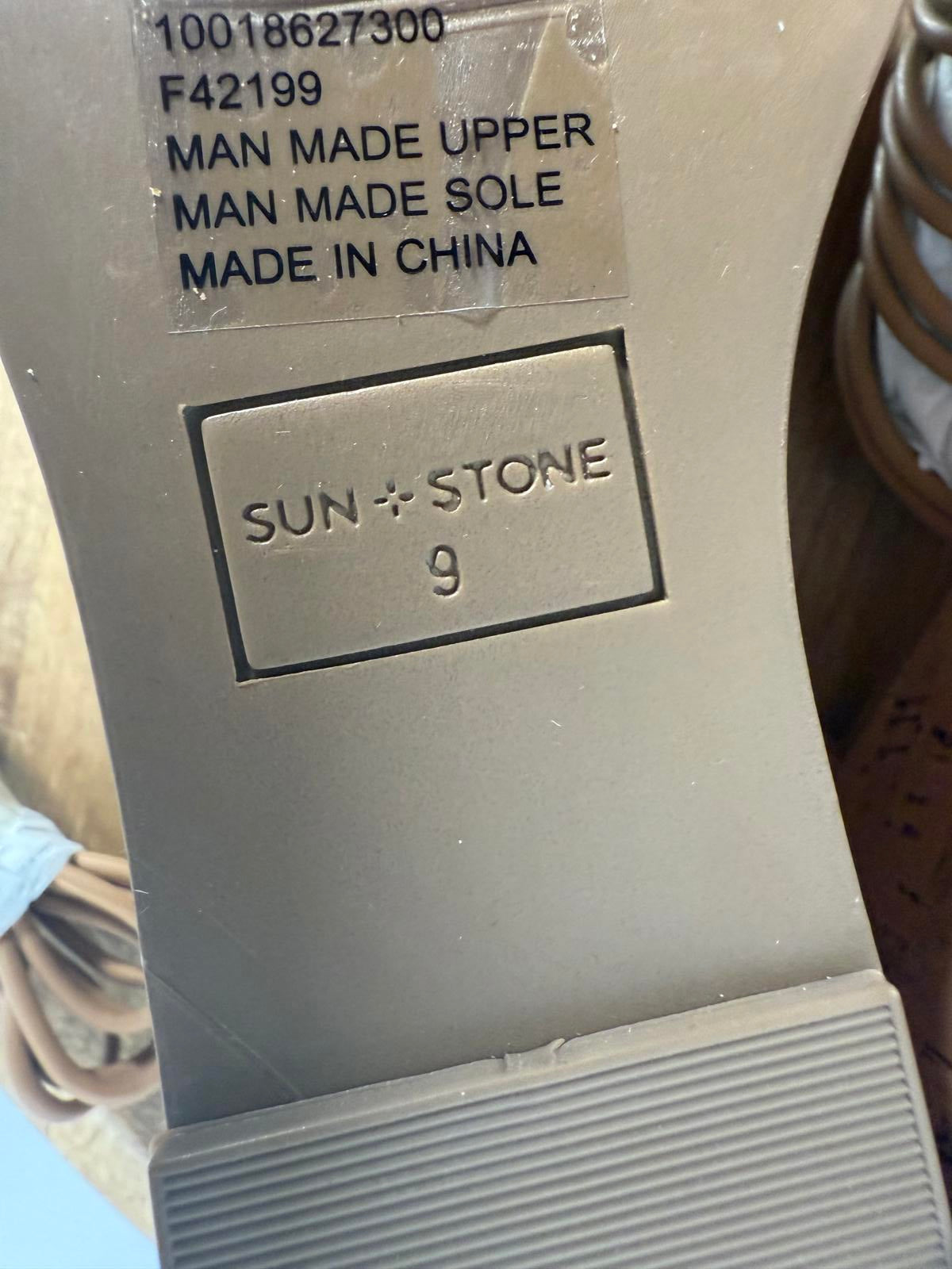 Sun Stone Women's Wedge Sandals with Cork Platform Size 9 NWB