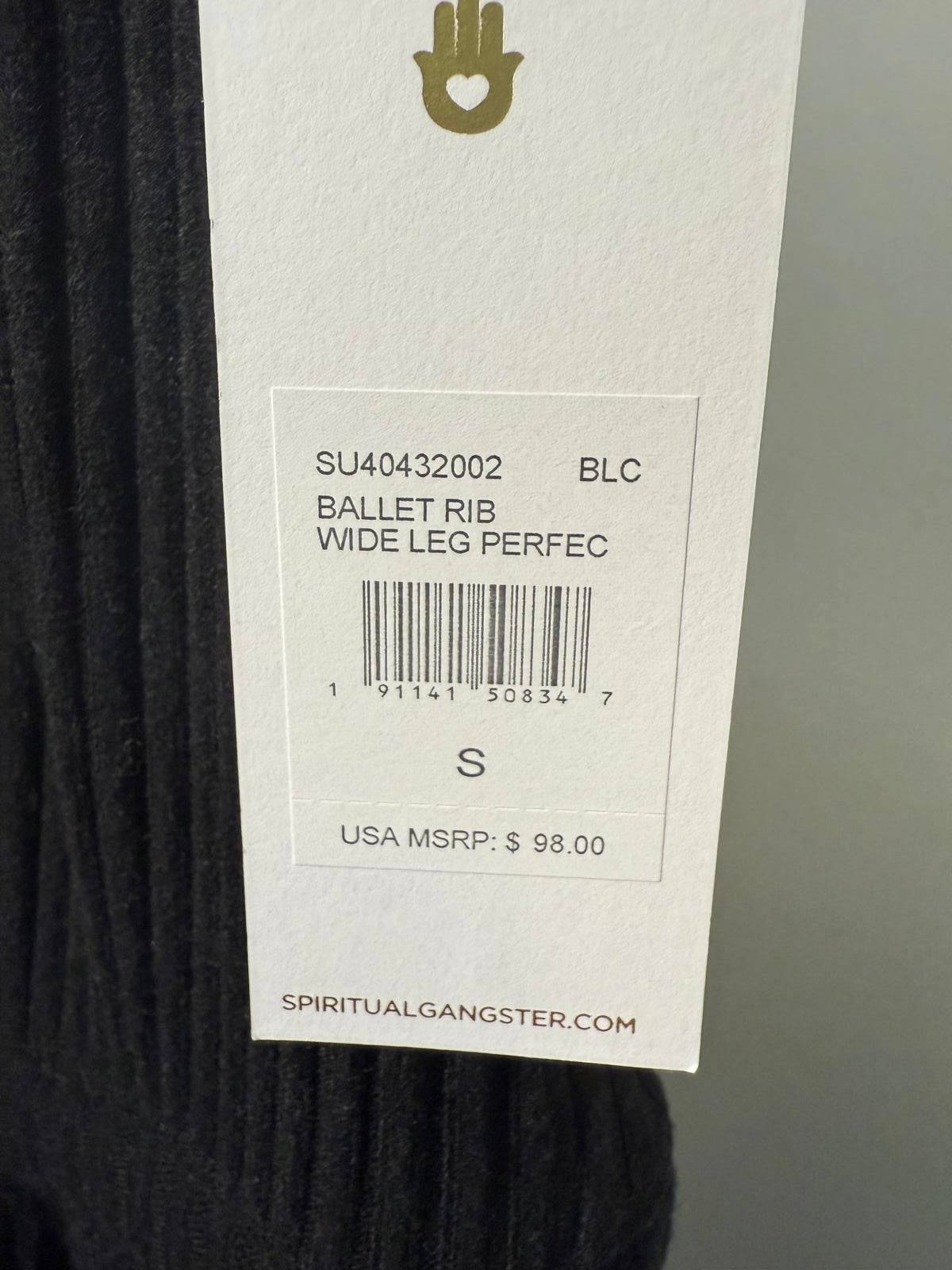 Spiritual Gangster Women's Ballet Rib Wide Leg Perfect Jumpsuit - S