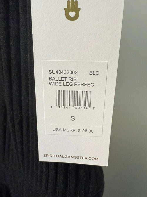 Spiritual Gangster Women's Ballet Rib Wide Leg Perfect Jumpsuit - S