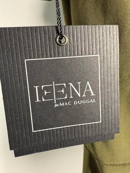 NWT Mac Duggal Flounce Sleeve Mini Dress Green Size 6