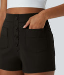 NWT Halara High Waisted Pockets Casual Shorts 2.5'' Black S