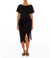 LBLC The Label BLACK Women's Kelly Wrap Dress - M NWT