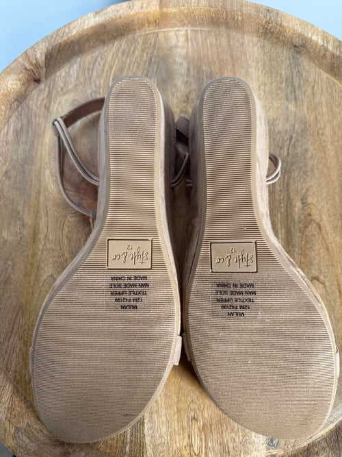 Style & Co Women's Mulan Wedge Open-Toe Sandals Size 12 NWB