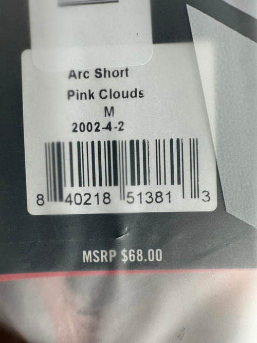 NWT Fourlaps Arc Short Pink Clouds Size M
