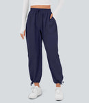 NWT Halara Breezeful High Waisted Drawstring Hem Quick Dry Casual Jogger Blue XS