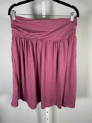 NWT Halara High Waisted Ruched Pocket Flowy Skirt Red Violet Floral Yarn L