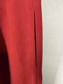 NWT Halara High Waisted Zip up, Pocket Shirred Straight Leg Work Pants Red- L