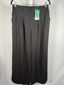 NWT Halara Flex™ High Waisted Pocket Wide Leg Waffle Work Pants Black Size L