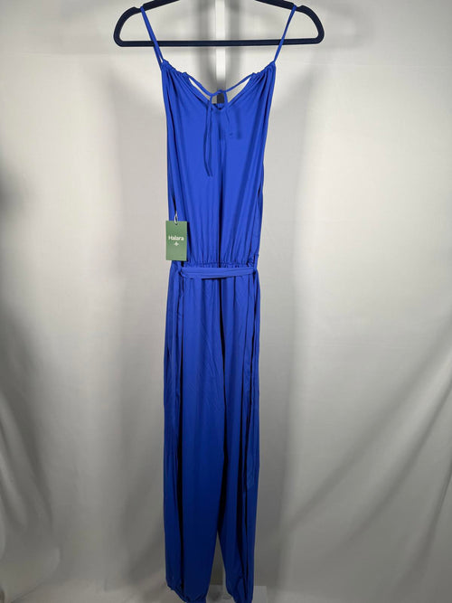 NWT Halara Sleeveless Tie Back Belted Pocket Cool Touch Jumpsuit-UPF50+ Size M