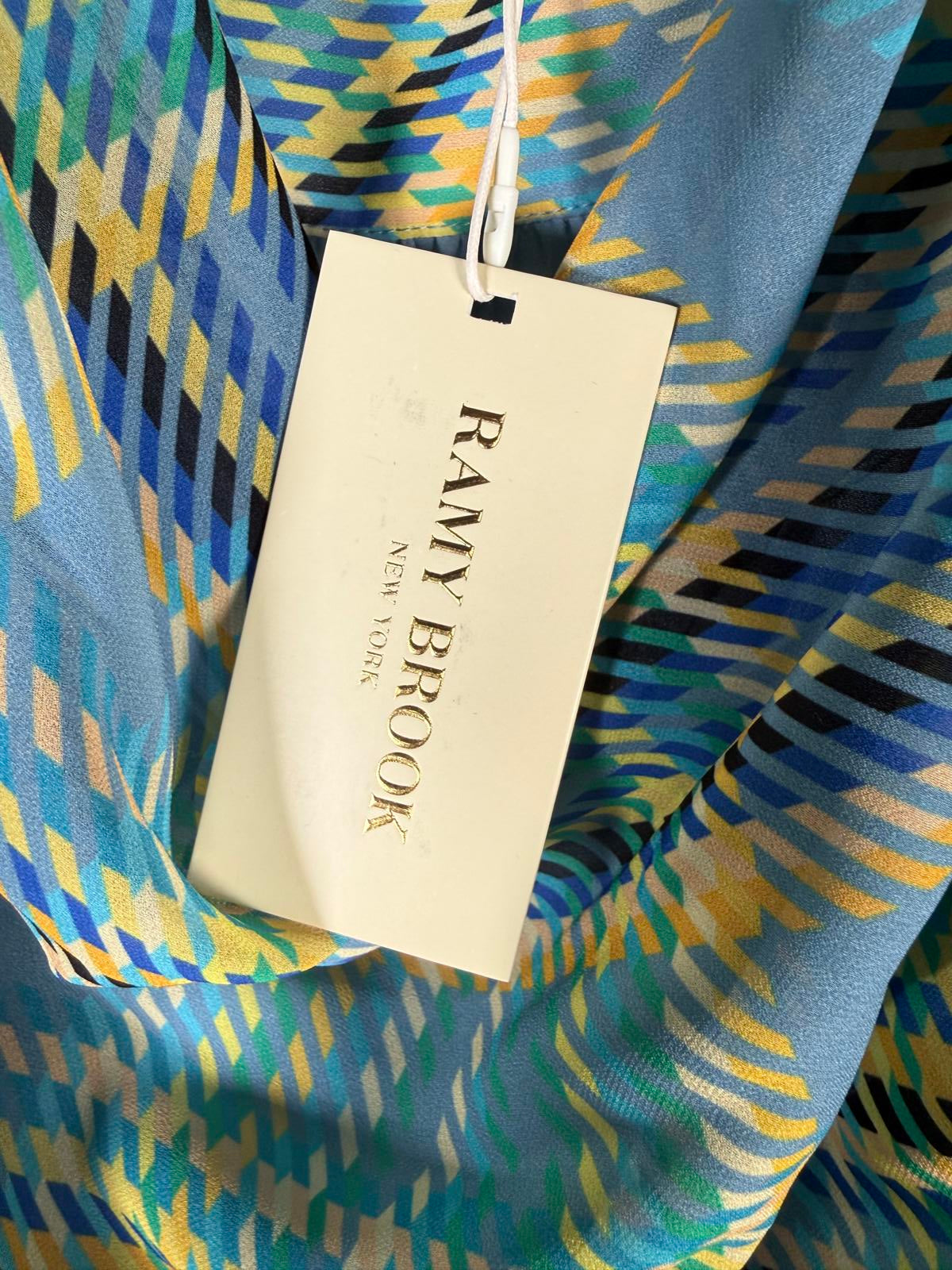 NWT Ramy Brook Ivory Sleeveless Top Multi color Size M