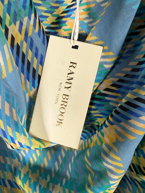 NWT Ramy Brook Ivory Sleeveless Top Multi color Size M