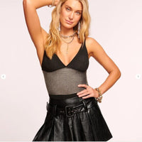 NWT Ramy Brook Madeline Sweater Tank Black & Cream XS