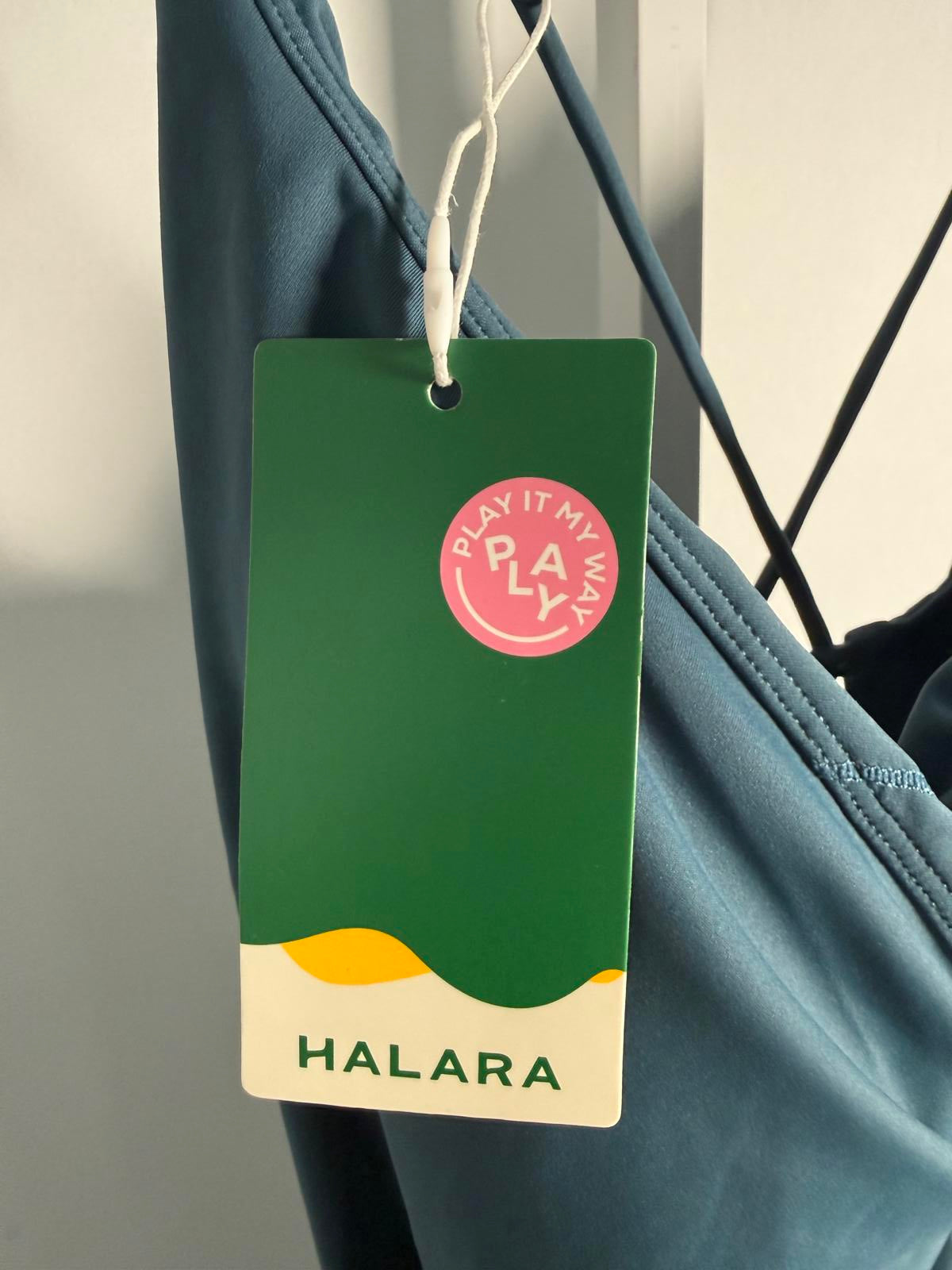 NWT Halara SoftlyZero Airy Crossover Ruched Lace Up Bodycon Dress Size Small