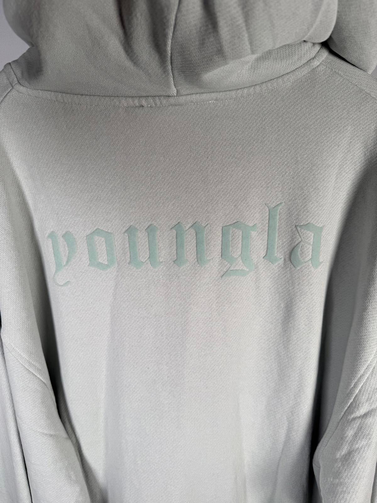 NWT YoungLA Men's "Elevated Essentials" Grey Zip Up Hoodie Size XL