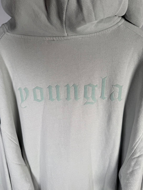 NWT YoungLA Men's "Elevated Essentials" Grey Zip Up Hoodie Size XL