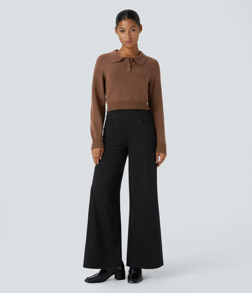 NWT Halara Front Long Sleeve Casual Sweater Sorrel Horse S