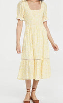 NWT REVOLVE Lost + Wander Sweet Summer Daze Midi Dress Yellow - Small