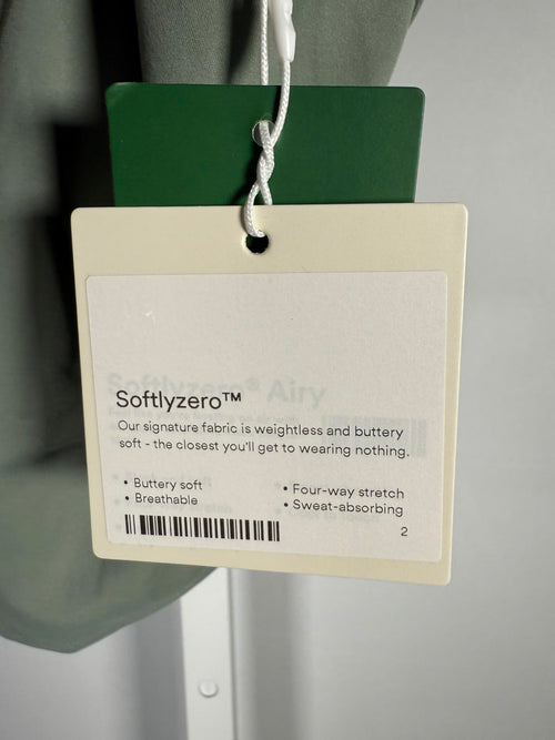 NWT Halara Boat Neck Cap Sleeve Cropped Casual T-Shirt-UPF50+ Asparagus S