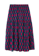 NWT PIOMBO A-line Skirt Pink Green Size M