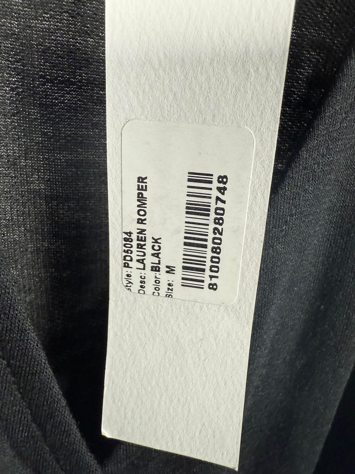 LBLC The Label Lauren Romper Black Size M NWT