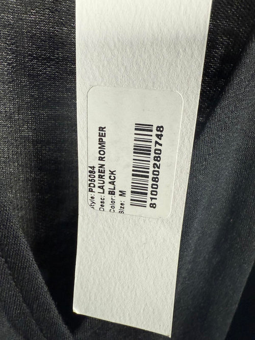 LBLC The Label Lauren Romper Black Size M NWT
