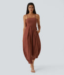 NWT Spaghetti Strap Lace Up Pocket Jumpsuit Size M, Tall