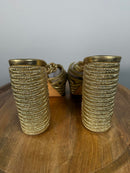 Lulus Seelah Gold Metallic Strappy Platform High Heel Sandals - 11 NWB