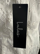 Lulus Elaborate Love White Lace Bustier Tiered High-Low Maxi Dress Size M