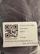 NWT Halara Sleeveless Curved Hem Mini Work Shirt Dress Black Size XL