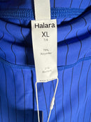 NWT Halara Women's Casual Blue Pinstripe Pants 7/8 Length Size XL